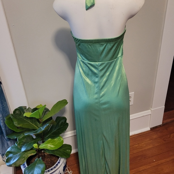 Sz 3 Green Evening Gown Dress - Picture 5 of 9